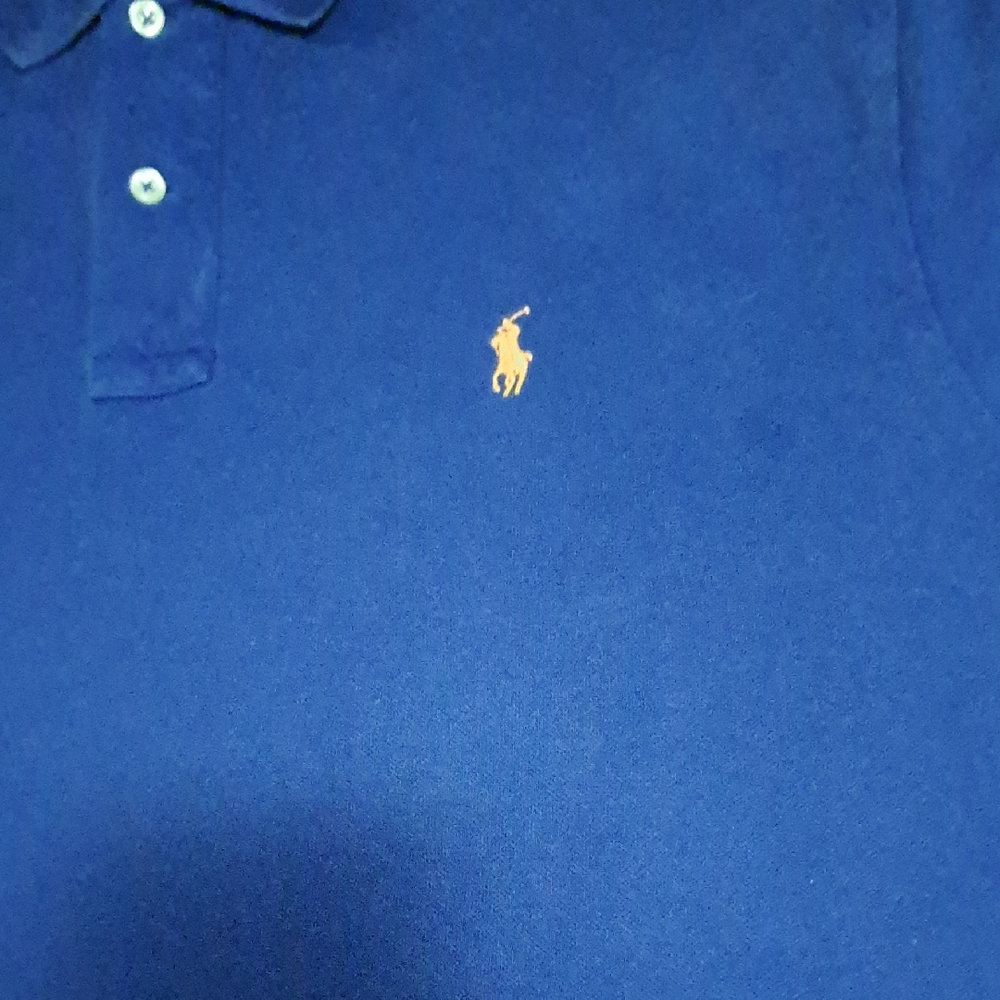 Ralph Lauren Royal Blue Polo with Gold Logo